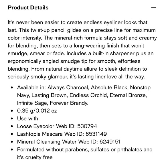 bareMinerals Lasting Line Long-Wearing Eyeliner in Lasting Brown - Picture 8 of 8